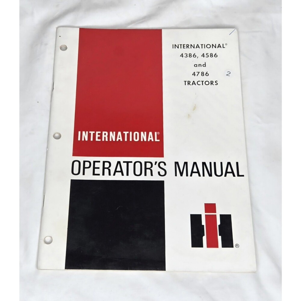 Vtg International Harvester IH 4386 4586 & 4786 Tractor Operators Manual
